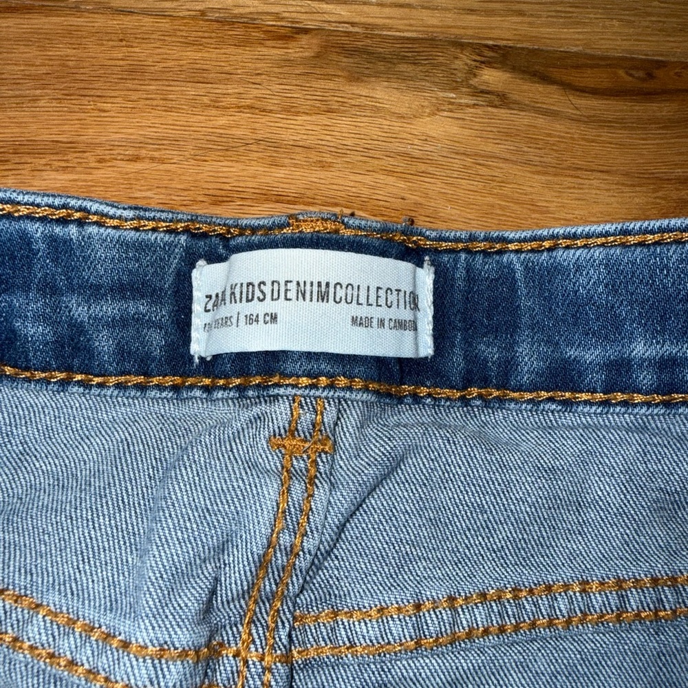 Zara Blue Denim Mini Skirt - Picture 2 of 2